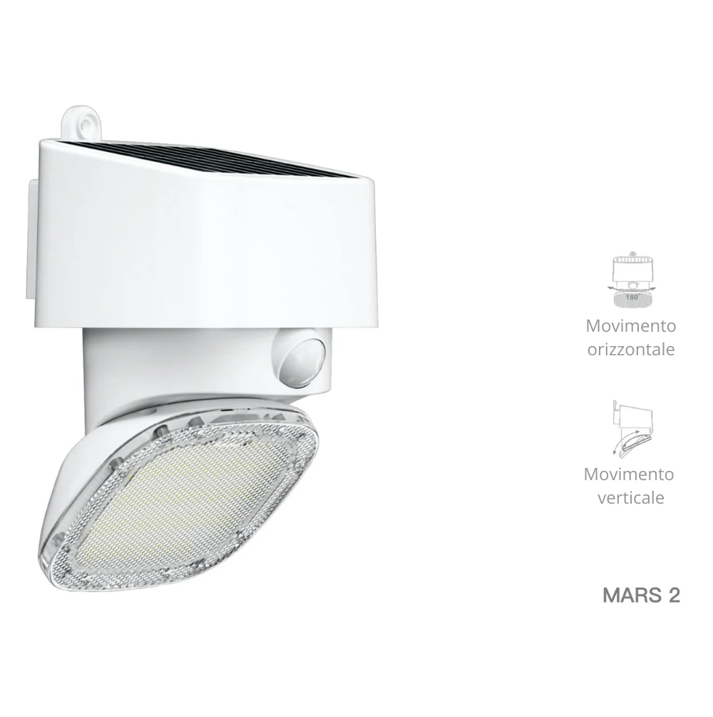 Lampada con Pannello Solare da esterno 2000 Lumen MARS2 - Image 4