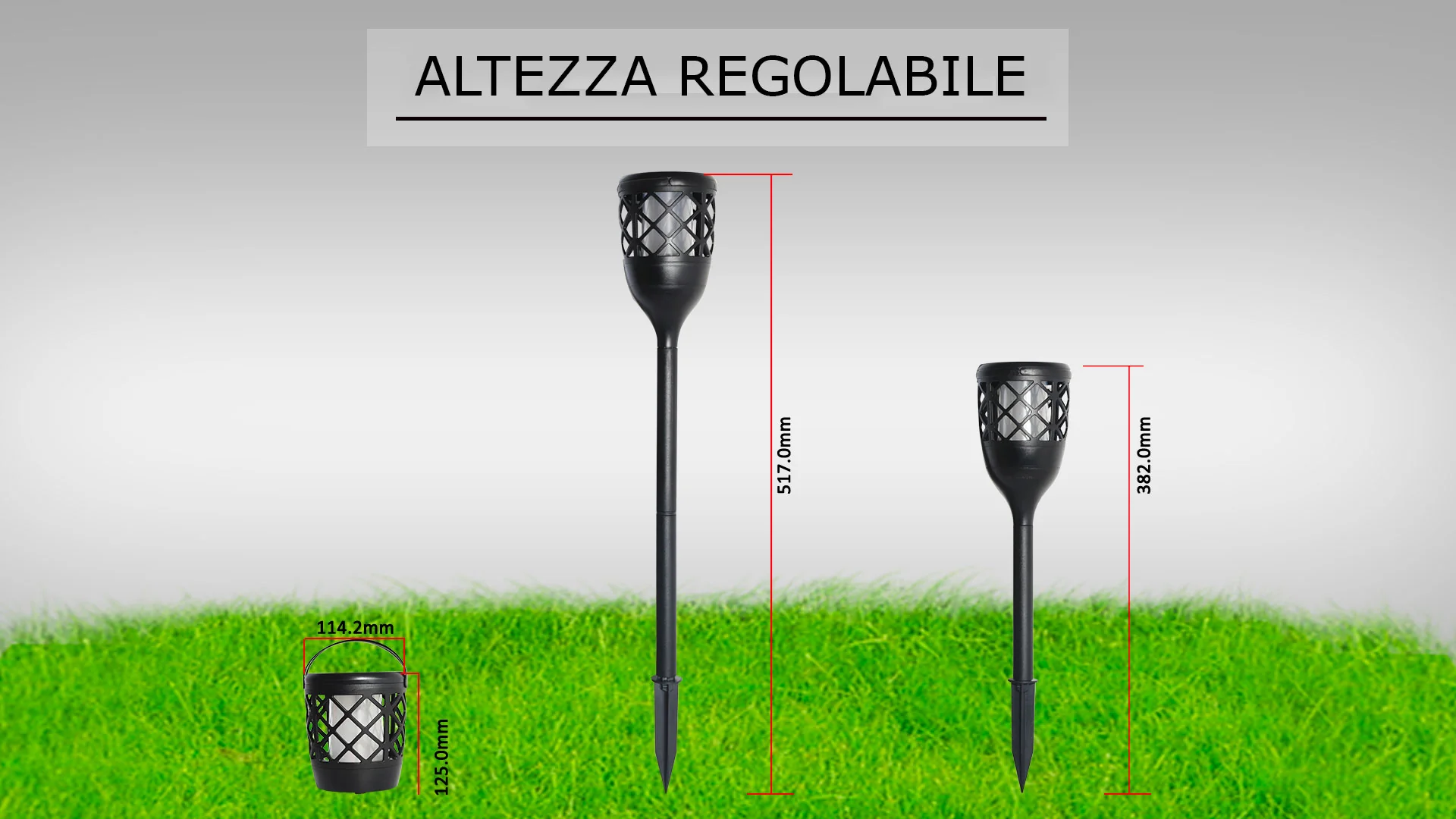 Lampada Solare Effetto FIAMMA Decorativa per Giardino 2 pezzi - Image 7