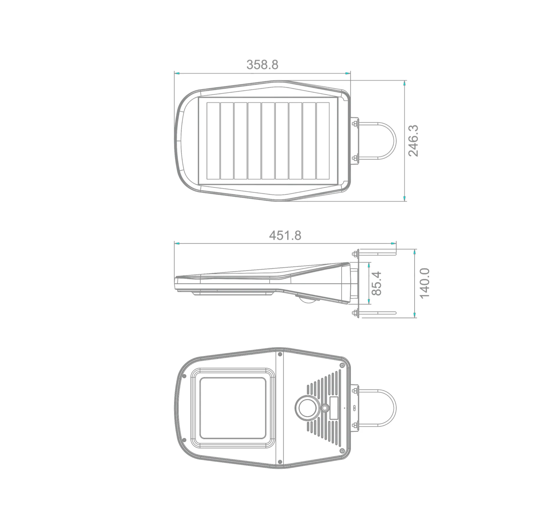 Lampione Solare per Esterno con Pannello Fotovoltaico e Telecomando - Image 11