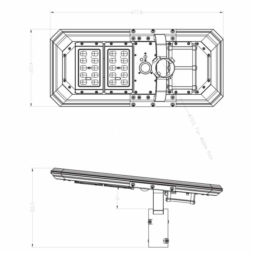 Lampione Energia Solare 2000 Lumen con programmazione illuminazione - Image 5
