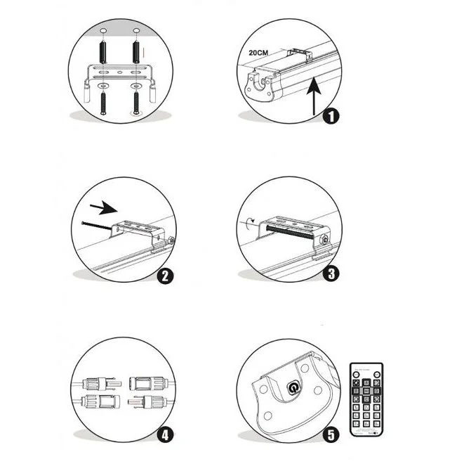 Plafoniera Led ad Energia Solare 4200 Lumen con Telecomando - Image 4
